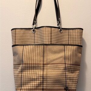 Ralph Lauren Plaid Tote Bag - Brown and Black